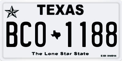 TX license plate BCO1188