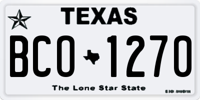 TX license plate BCO1270