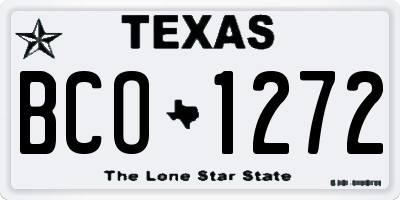 TX license plate BCO1272