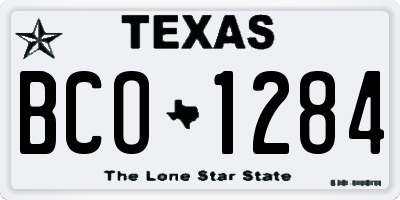 TX license plate BCO1284