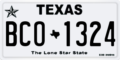 TX license plate BCO1324