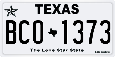 TX license plate BCO1373