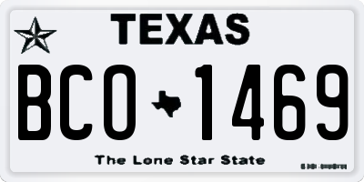 TX license plate BCO1469