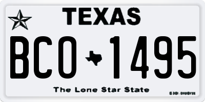 TX license plate BCO1495