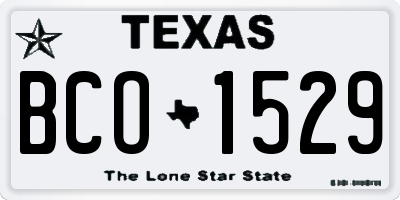 TX license plate BCO1529