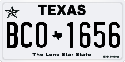 TX license plate BCO1656