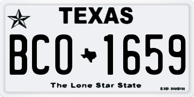 TX license plate BCO1659