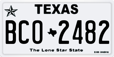 TX license plate BCO2482