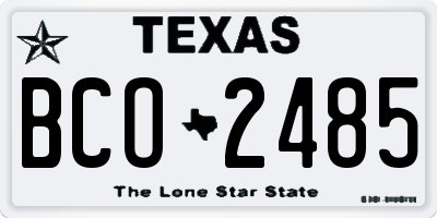TX license plate BCO2485