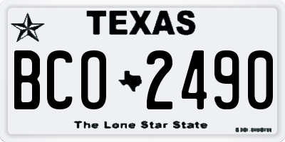 TX license plate BCO2490