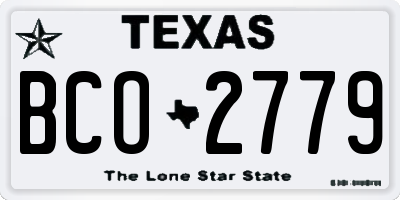 TX license plate BCO2779