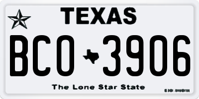 TX license plate BCO3906