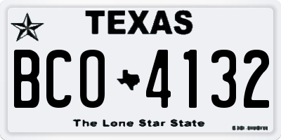 TX license plate BCO4132
