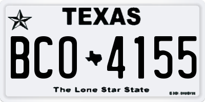 TX license plate BCO4155