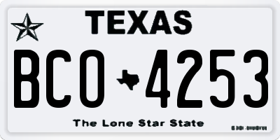 TX license plate BCO4253