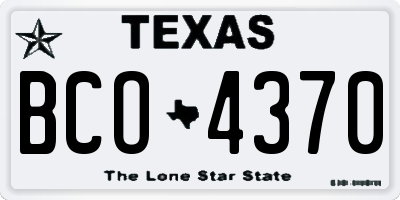 TX license plate BCO4370