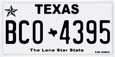 TX license plate BCO4395