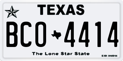 TX license plate BCO4414