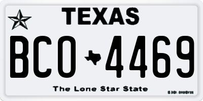 TX license plate BCO4469