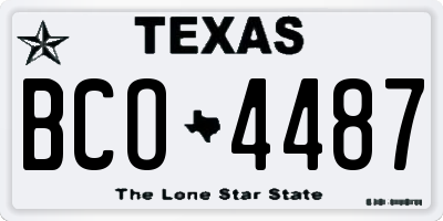 TX license plate BCO4487