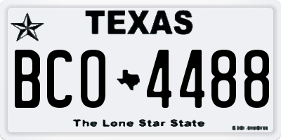 TX license plate BCO4488