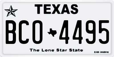 TX license plate BCO4495