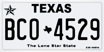 TX license plate BCO4529