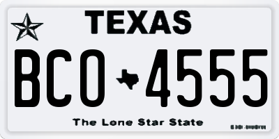 TX license plate BCO4555