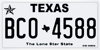TX license plate BCO4588