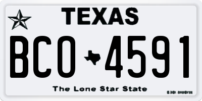 TX license plate BCO4591