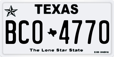 TX license plate BCO4770