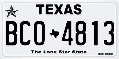 TX license plate BCO4813