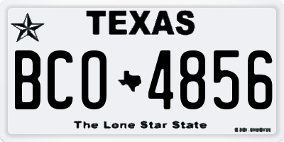 TX license plate BCO4856