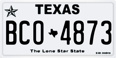 TX license plate BCO4873