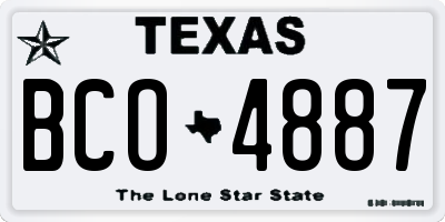 TX license plate BCO4887