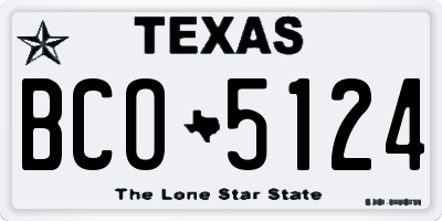 TX license plate BCO5124
