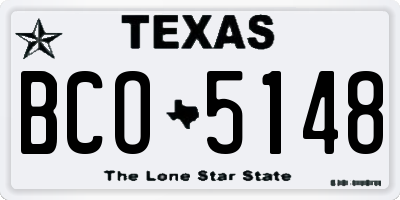 TX license plate BCO5148