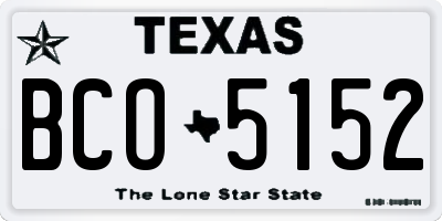 TX license plate BCO5152