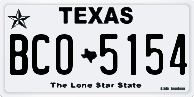 TX license plate BCO5154