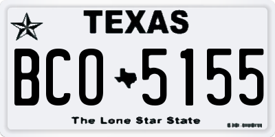 TX license plate BCO5155