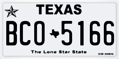 TX license plate BCO5166