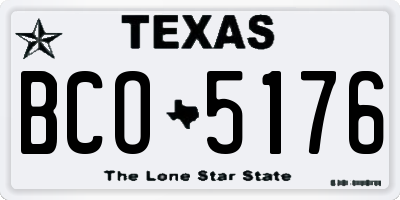 TX license plate BCO5176