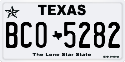 TX license plate BCO5282