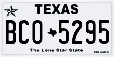 TX license plate BCO5295