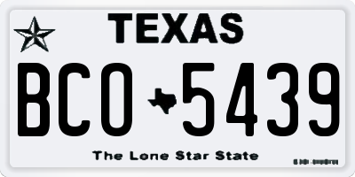 TX license plate BCO5439