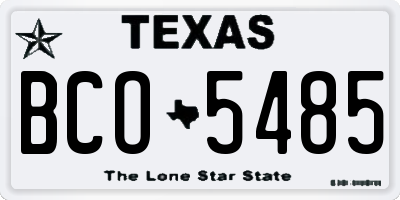 TX license plate BCO5485