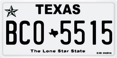 TX license plate BCO5515
