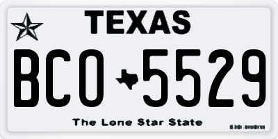 TX license plate BCO5529