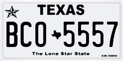 TX license plate BCO5557