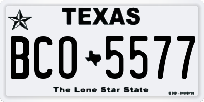 TX license plate BCO5577